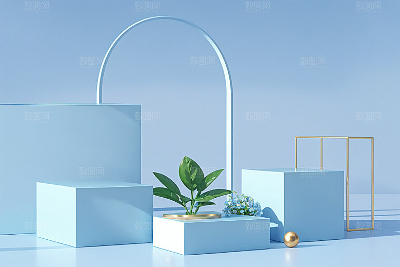 夏日清新高清产品电商背景