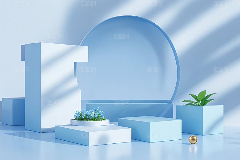 夏日清新高端高清电商背景