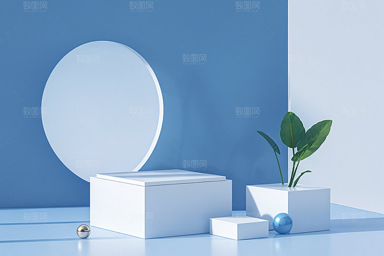 夏日清新产品化妆品电商背景