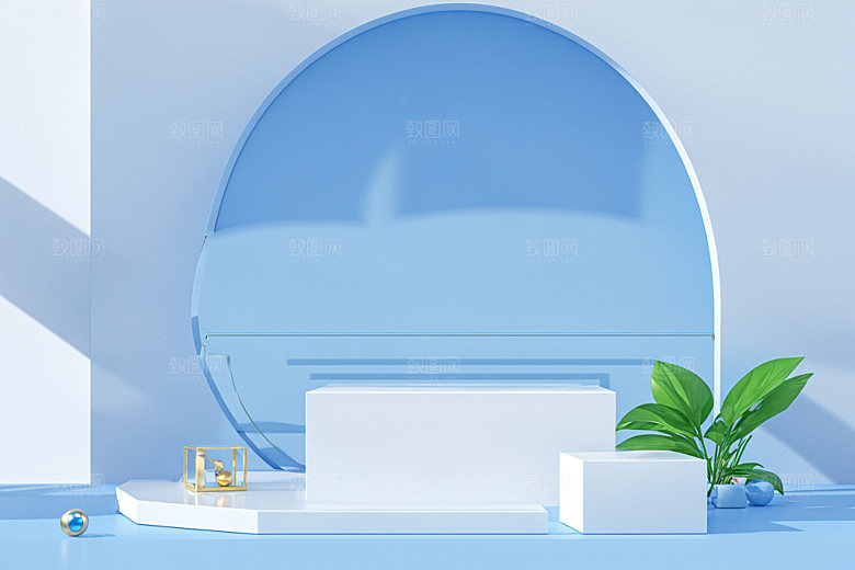 夏日清新化妆品高清电商背景