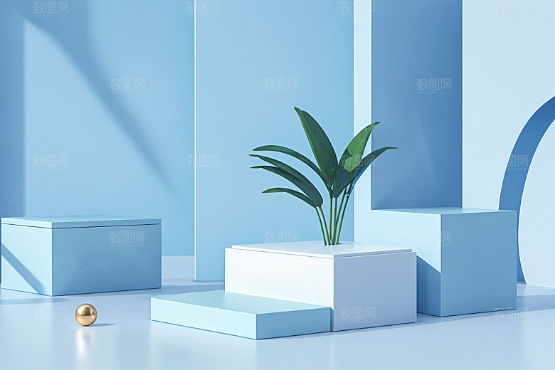 夏日清新明亮化妆品电商背景