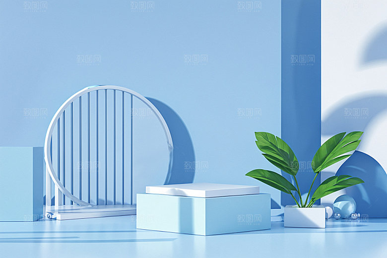 夏日清新化妆品高清电商背景