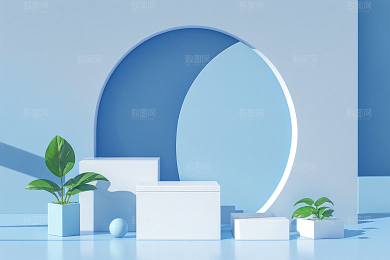 夏日清新INS风质感电商背景