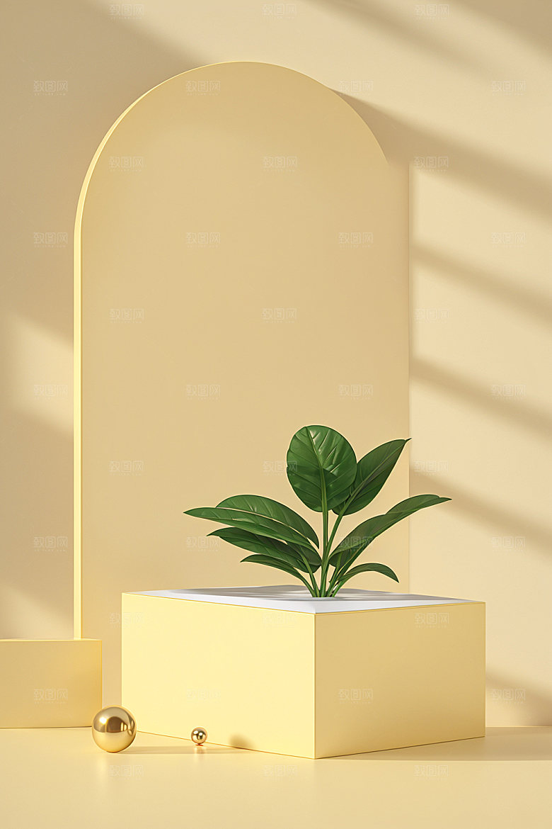 夏日清新产品简洁电商背景