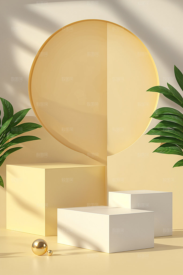 夏日清新产品清爽电商背景