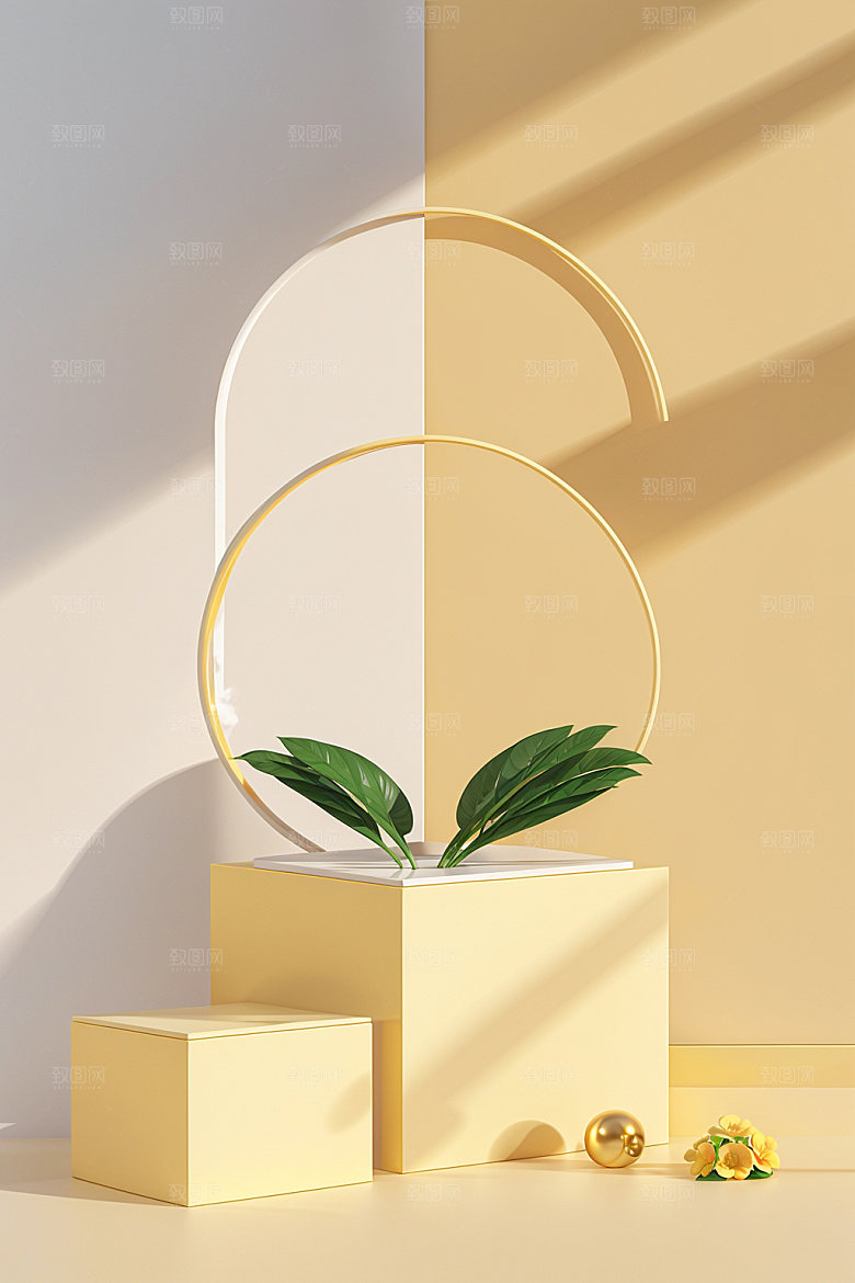 夏日清新明亮化妆品电商背景