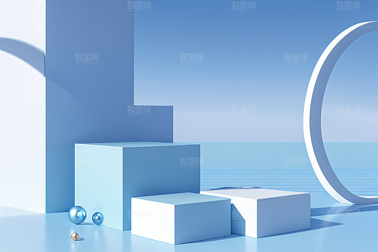 夏日清新高清清爽电商背景