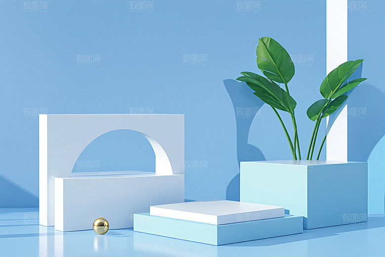 夏日清新高清产品电商背景