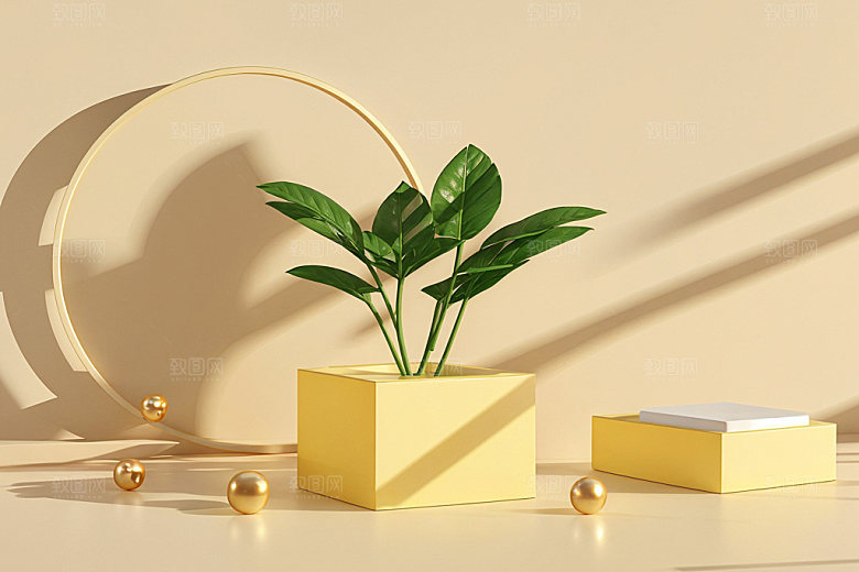 夏日清新化妆品高端电商背景