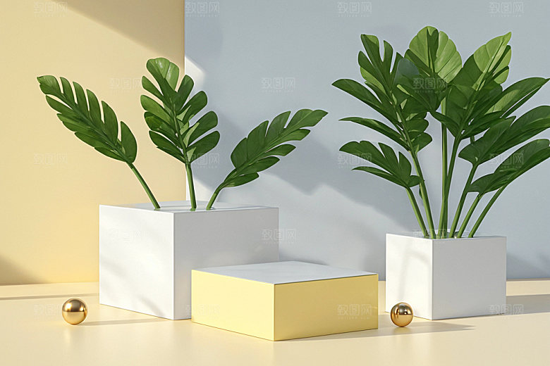 夏日清新INS风高清电商背景