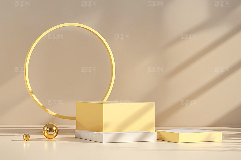 夏日清新化妆品简洁电商背景