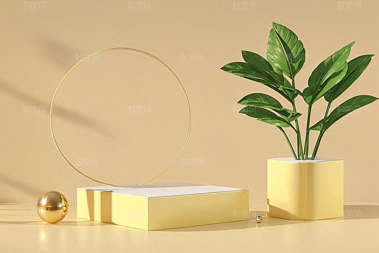 夏日清新产品高清电商背景