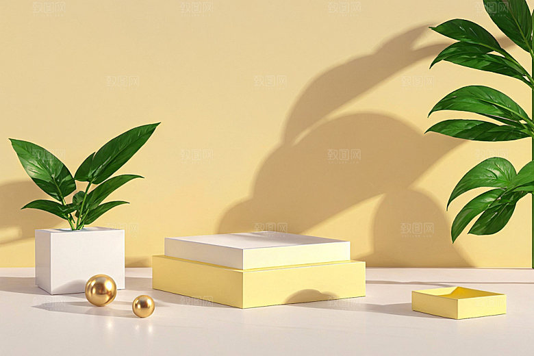 夏日清新明亮化妆品电商背景