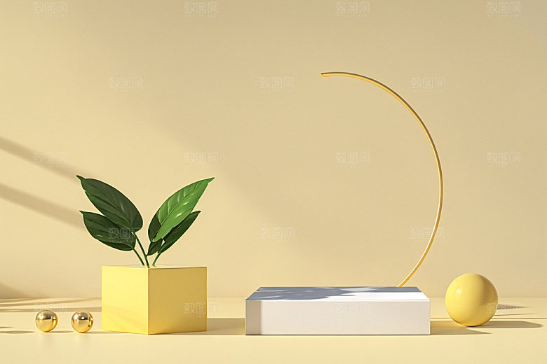 夏日清新产品高端电商背景