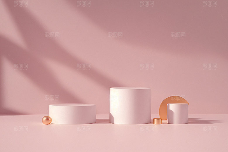 夏日清新清爽展台电商背景