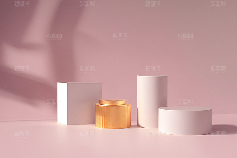 夏日清新化妆品简洁电商背景