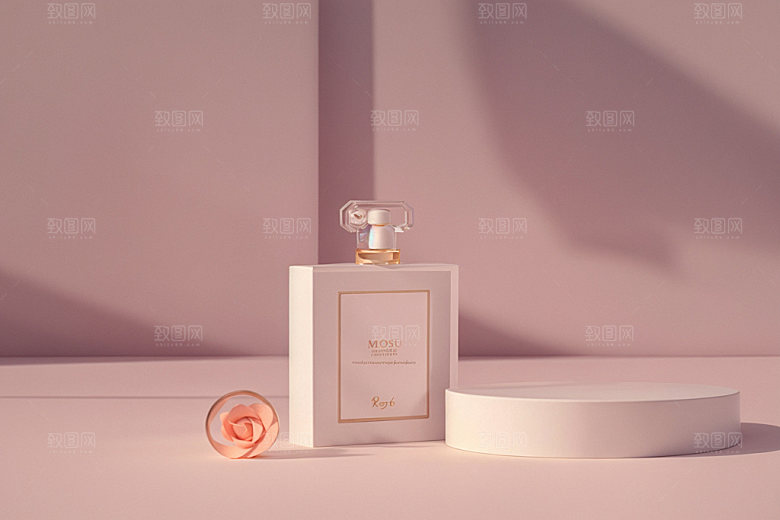 夏日清新清爽化妆品电商背景