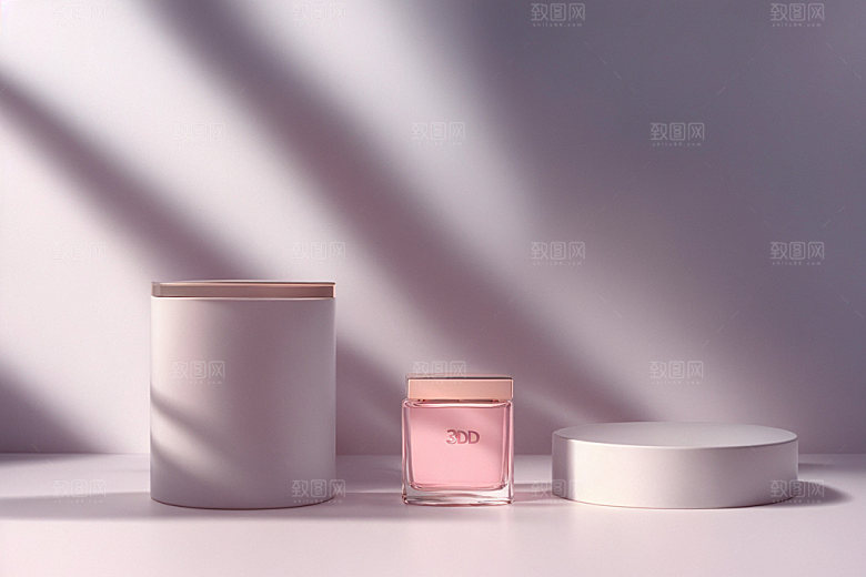 夏日清新化妆品清爽电商背景