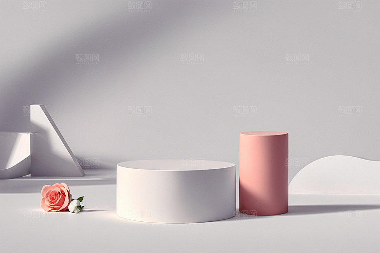 夏日清新化妆品高清电商背景