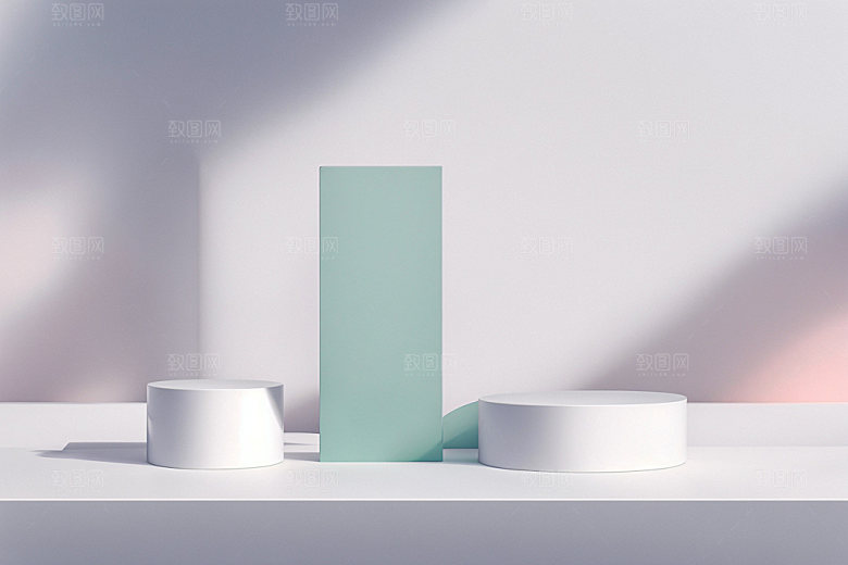 夏日清新质感化妆品电商背景