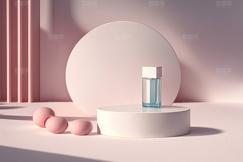 夏日清新产品高端电商背景