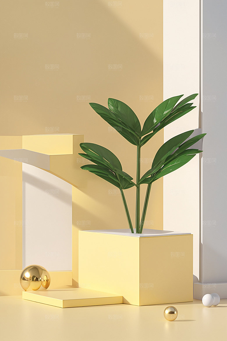 夏日清新产品明亮电商背景