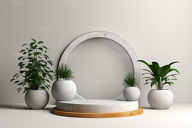 电商展台商品高端背景图