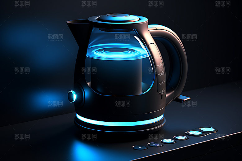 电水壶家居用品养生壶效果图