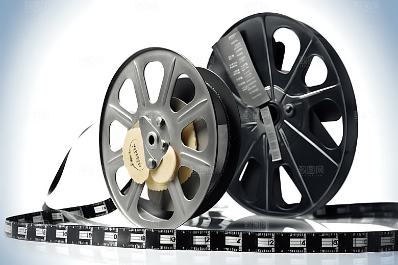 电影放映电影胶卷胶卷带摄影图