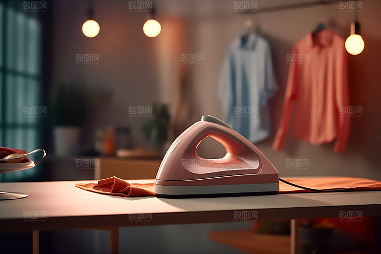 电熨斗产品衣物整理效果图
