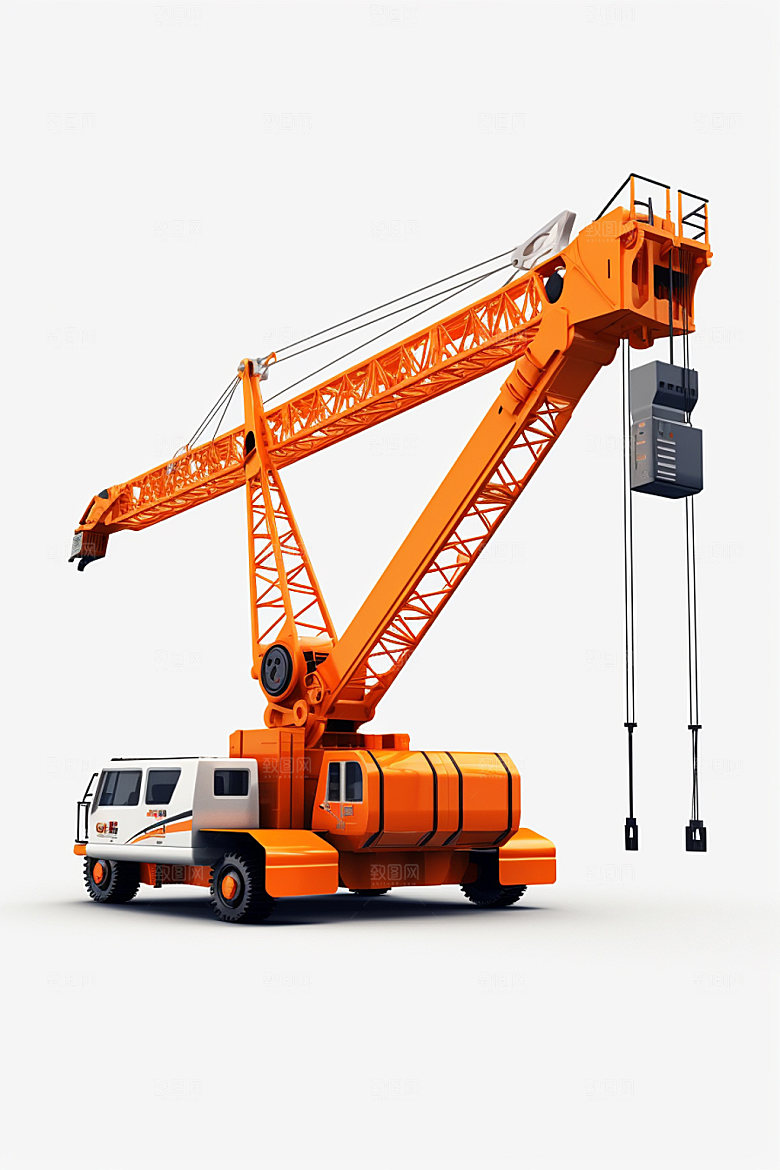 吊车安装建设模型