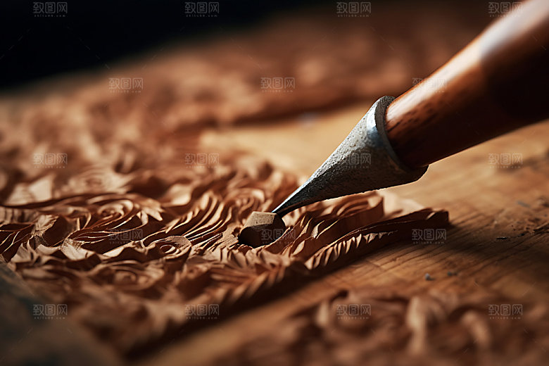 雕刻匠人高清摄影图
