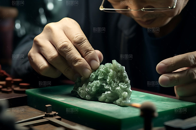 雕刻手艺高清摄影图