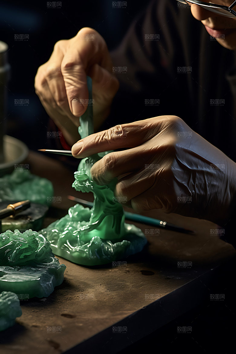 雕刻高清手艺摄影图