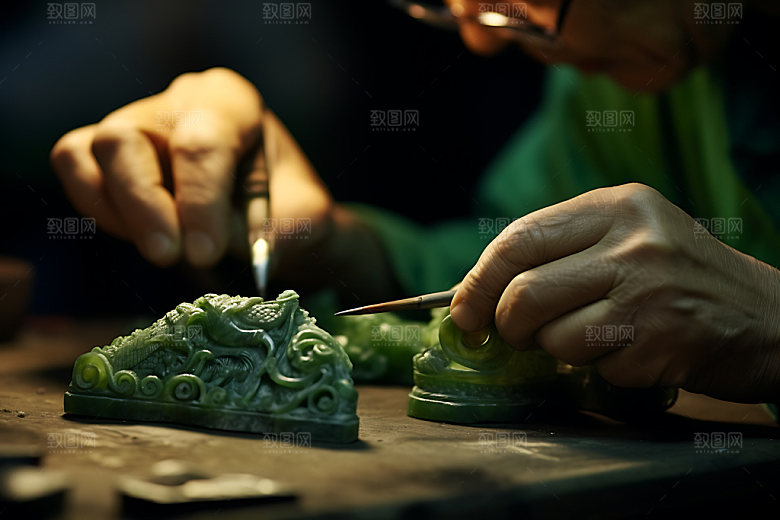 雕刻雕花高清摄影图