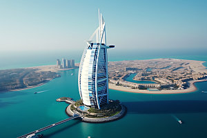 迪拜地标摩天大楼摄影图