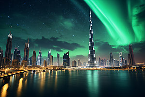 迪拜地标城市摄影图