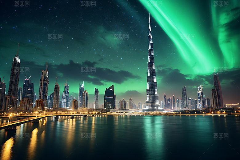 迪拜地标城市摄影图