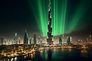 迪拜城市地标摄影图
