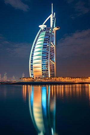 迪拜高清地标摄影图