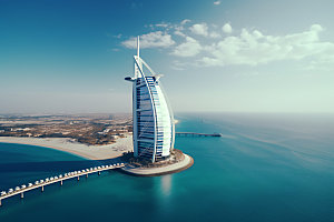 迪拜旅游摩天大楼摄影图