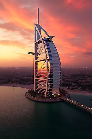 迪拜建筑高清摄影图