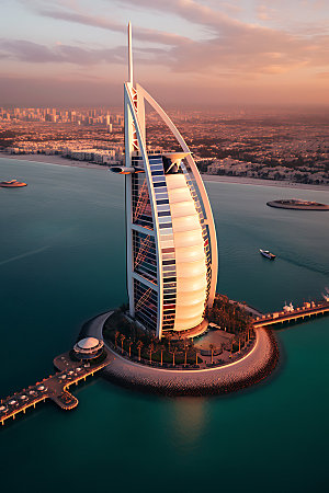 迪拜建筑摩天大楼摄影图