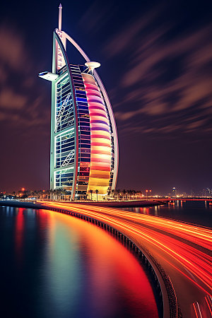 迪拜风光高清摄影图