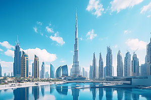 迪拜风光旅游摄影图