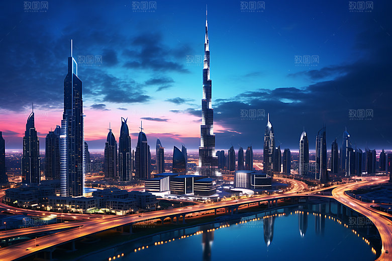 迪拜旅游风光摄影图