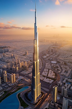 迪拜高清摩天大楼摄影图