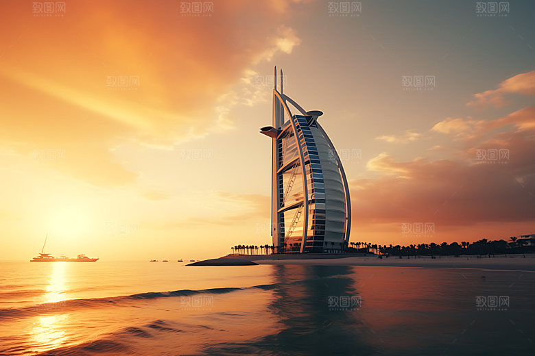 迪拜风光旅游摄影图