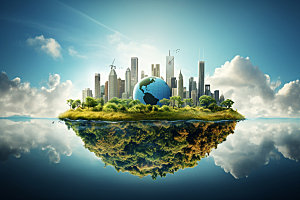 环保再生能源保护地球素材
