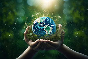环保保护地球地球日素材
